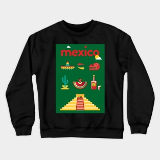 Mexico Poster Design Crewneck Sweatshirt
